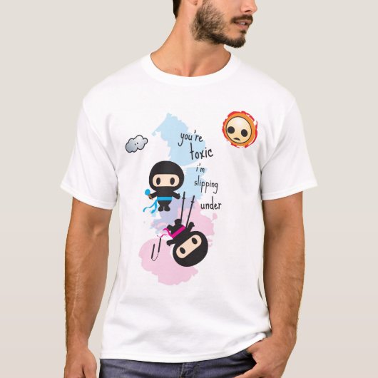 ninjoo: 私がスリップまたは滑ることあなたは有毒物質 tシャツ (正面)