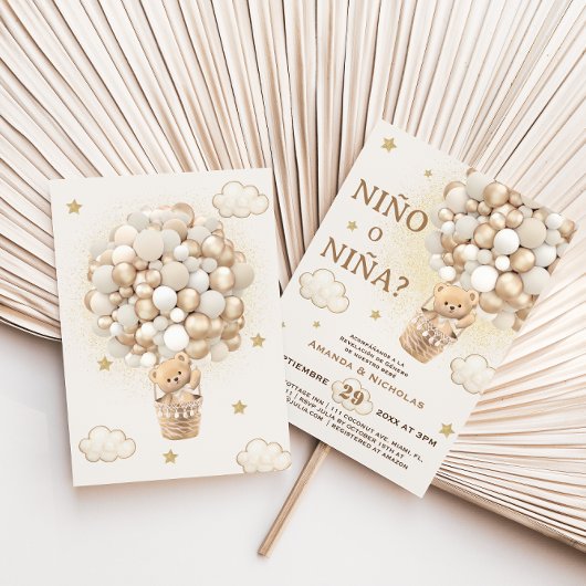 Ninoスペインの o Ninaベア性別の公開 招待状