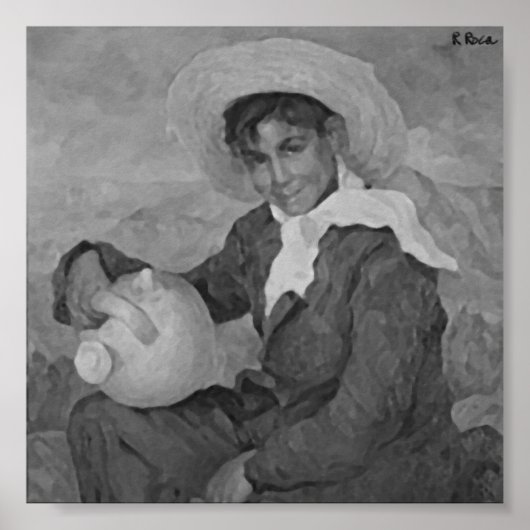 Niño con cantaro Oils Atwork Poster ポスター (正面)