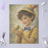 niño con saltamontes 薄葉紙 (クラフト)