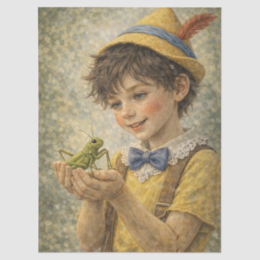 niño con saltamontes 薄葉紙 (正面)