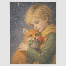 niño con zorro 薄葉紙