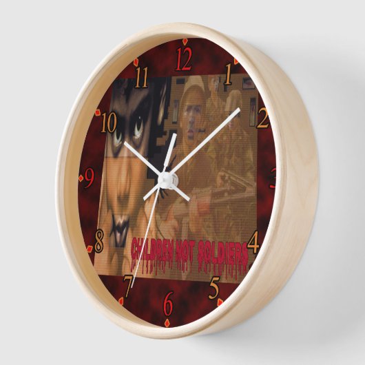 niños soldados NO 壁時計 (傾斜)