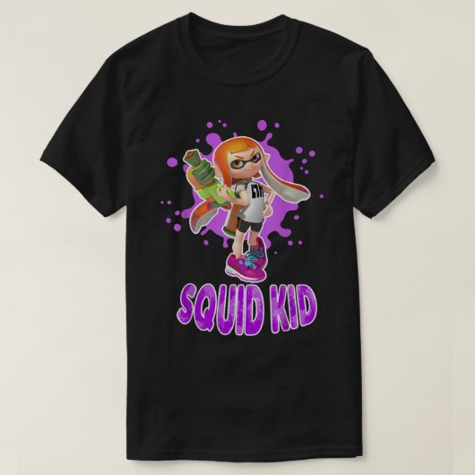 Nintendo Splatoon Squid Kid Pink Splat Graphic T S Tシャツ (デザイン正面)