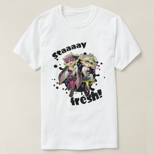 Nintendo Splatoon Squid Sisters Stay Fresh Graphic Tシャツ (デザイン正面)