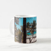Nipa hut under coconut palm trees コーヒーマグカップ (正面左)