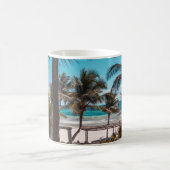 Nipa hut under coconut palm trees コーヒーマグカップ (中央)
