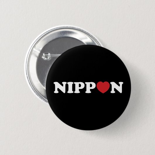 Nippon Love Heart Button 缶バッジ (正面&裏面)