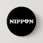 Nippon Love Heart Flag Button 缶バッジ (正面)