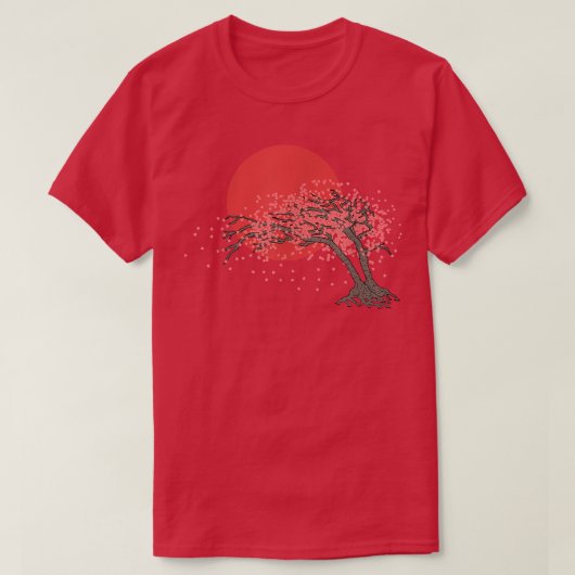 Nippon Style Art Harajuku Cherry Blossoms Japanese Tシャツ (デザイン正面)
