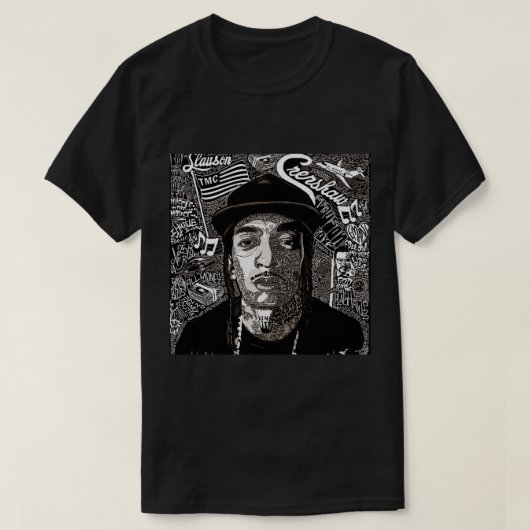 Nipsey Hussleラッパー Tシャツ (デザイン正面)