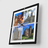 NIR003 BELFAST，北アイルランド， スクエア壁時計 (傾斜)