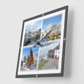 NIR004 GALWAY，アイルランド， スクエア壁時計 (傾斜)