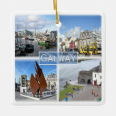 NIR004 GALWAY，北アイルランド， セラミックオーナメント (正面)