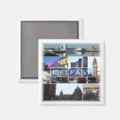 NIR008 BELFAST，北アイルランド，冷蔵庫 マグネット (正面/裏面)