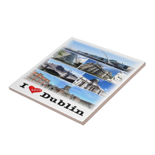 NIR011 DUBLIN "I LOVE",北アイルランド, タイル (側面)