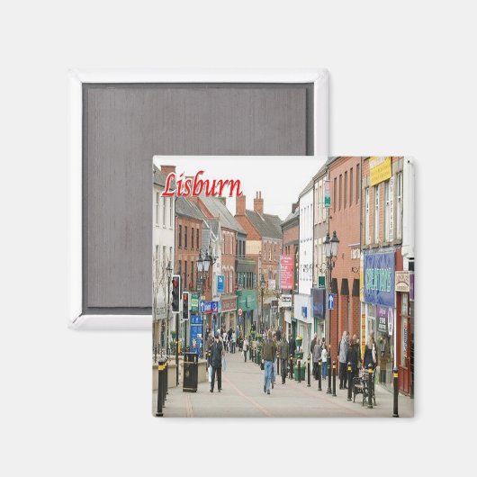 NIR014 LISBURN，北アイルランド，冷蔵庫 マグネット (正面/裏面)