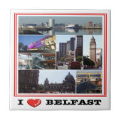 NIR016 BELFAST "I LOVE",北アイルランド, タイル (正面)