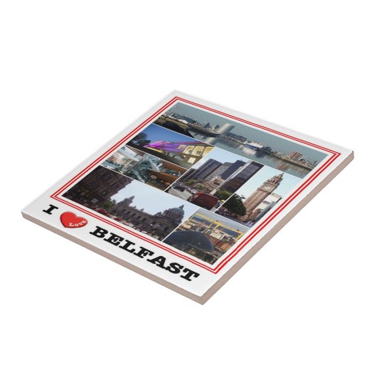 NIR016 BELFAST "I LOVE",北アイルランド, タイル (側面)