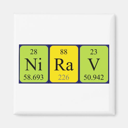 Nirav周期表名磁石 マグネット (正面)