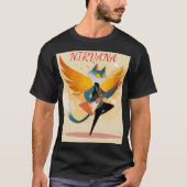 Nirvana Cat with Guitar & Wings – Men’s T-Shirt De Tシャツ (正面)