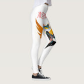 Nirvana Cat with Guitar & Wings – Women’s White Le レギンス (右)