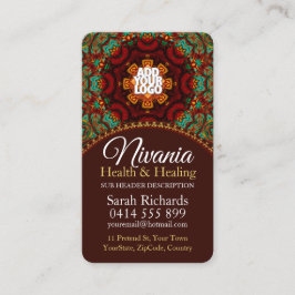 Nirvania Earthあなたのロゴを追加マンダラウェルネス 名刺