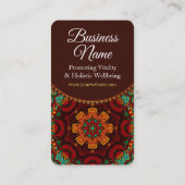 Nirvania Earthあなたのロゴを追加マンダラウェルネス 名刺 (裏面)