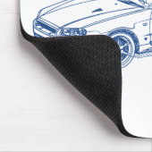 NisのスカイラインのGTR R34 2000スケッチ マウスパッド (コーナー)