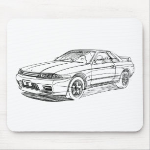 NisのスカイラインGTR R32 マウスパッド