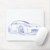 Nis 350Zのスケッチ マウスパッド (マウス)