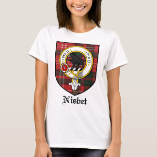 Nisbetの一族はバッジのタータンチェックの頂点に達します Tシャツ