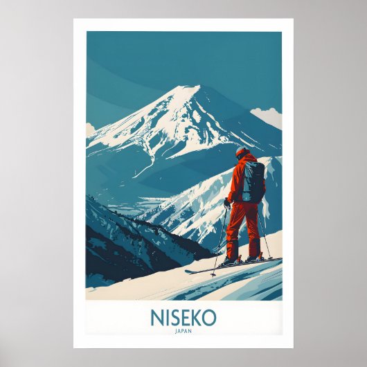Niseko Art Print - Ski Poster Japan 1 ポスター (正面)