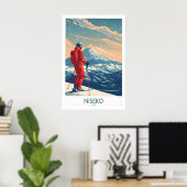 Niseko Ski Print - Japan 1 ポスター (ホームオフィス)