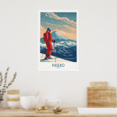 Niseko Ski Print - Japan 1 ポスター (キッチン)