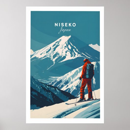 Niseko Wall Art Japan Ski Poster 1 ポスター (正面)