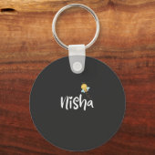 nishaブラックデザインとのまわりに キーホルダー (正面)