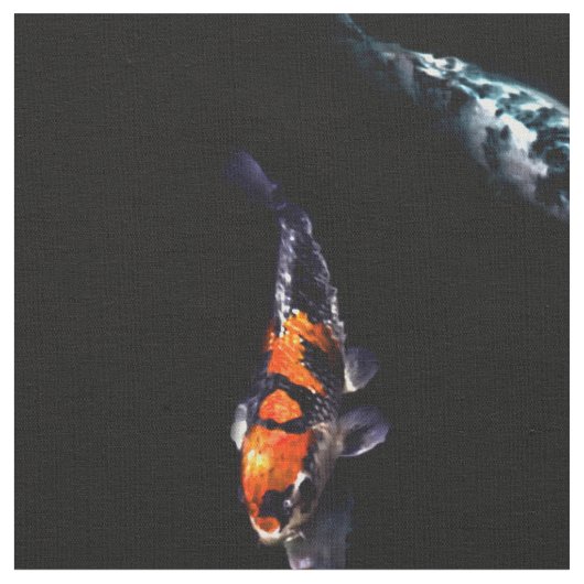 Nishikigoiのコイの着色の魚 ファブリック (クローズアップ)