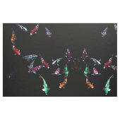 Nishikigoiのコイの着色の魚 ファブリック (ファットクウォーター)