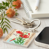 Nishimura Hodoのオニユリの向こうずねのhangaの花 キーホルダー (正面右)