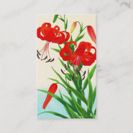 Nishimura Hodoのオニユリの向こうずねのhangaの花 名刺