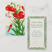 Nishimura Hodoのオニユリの向こうずねのhangaの花 名刺 (正面/裏面)