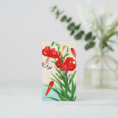 Nishimura Hodoのオニユリの向こうずねのhangaの花 名刺 (スタンド正面)
