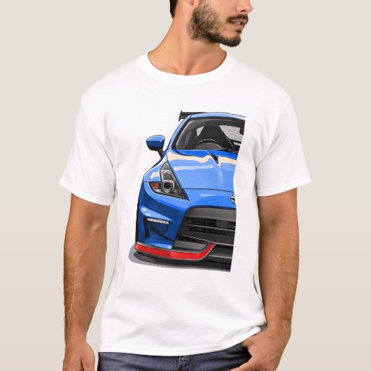 Nissan 370Z Nismo Z34 日本自動車イラスト Tシャツ (正面)