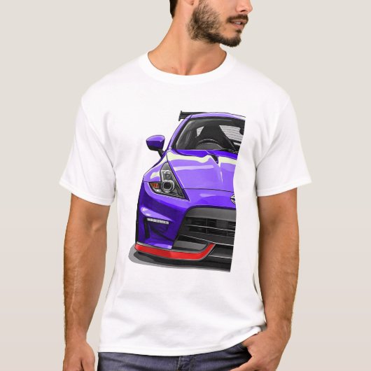 Nissan 370Z Nismo Z34 JDM カーイラスト – スポーツ Tシャツ (正面)
