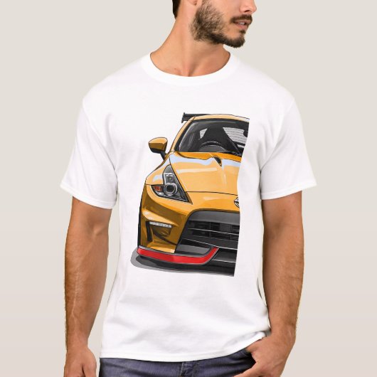 Nissan 370Z Nismo Z34 JDM カーイラスト Tシャツ (正面)
