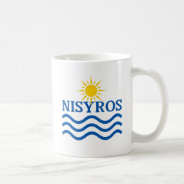 NISYROSギリシャ – 太陽波 コーヒーマグカップ