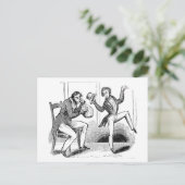 Nitrous Oxideの漫画はがき匂いを嗅ぐ男性 ポストカード (スタンド正面)