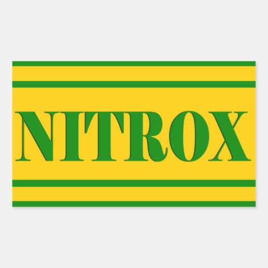 NITROXダイビングロゴNITROX SCUBAダイバー – 長方形シール (正面)