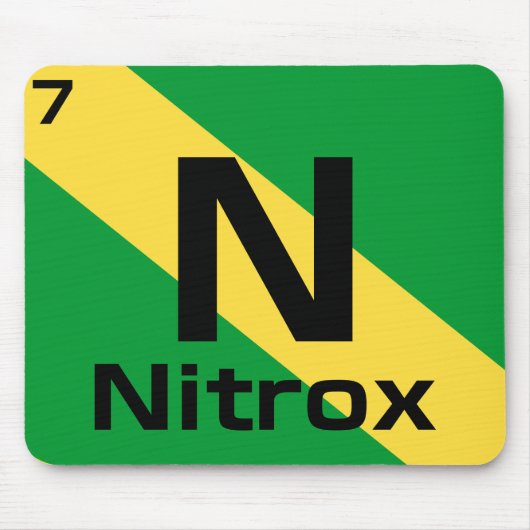 Nitrox Dive Flag Periodic Table Mousepad マウスパッド (正面)